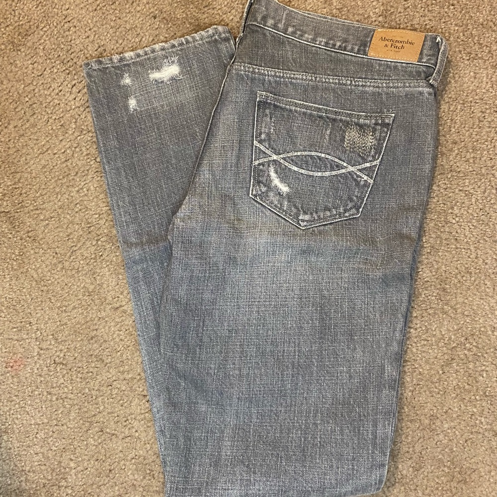 Abercrombie & Fitch Distressed Sparkle Jeans